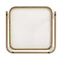 Couchtisch luxuriös mit Hochglanz-Marmoroptik, vergoldeten Akzenten und Schubladen 60x60 zweiteiliges Set weiß(m-8)