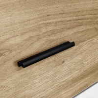 Moderne Hochglanz-Vitrine mit LED-Beleuchtung und Glastüren, App-gesteuert, für Wohnzimmer und Esszimmer, Weiß und Holzfarbe(m-10)