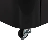 Ensemble de 2 Tables Basses Gigognes avec Plateau en Marbre Brillant et Verre, Structure en Métal et Tiroirs, 60x60x42 cm + 50x50x34 cm, Noir(m-11)