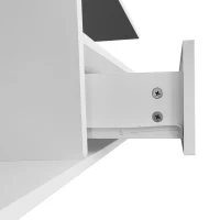 Moderner LED-Couchtisch mit Hochglanzplatte, App-gesteuerter Beleuchtung und viel Stauraum in Schwarz-Weiß, schwarz(m-10)