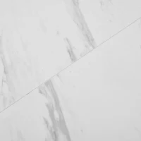 Modern Fodable Dining Table with Marble Pattern, Adjustable Metal Legs, Rectangular Kitchen Table for Dining Room, 140x80x75 cm, White+Gold(m-8)
