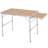 Outsunny 3ft Aluminium MDF-Top Folding Picnic Table Portable Camping Table(m-17)