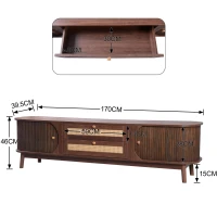 Fernsehschrank 170 cm - TV-Schrank im Landhausstil mit viel Platz, Holzfarbe(m-3)