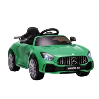 HOMCOM 12V Licensed Mercedes Benz Ride-On Car, with Lights, Remote, Music, Horn, for Ages 3-5 Years, Green(m-11)