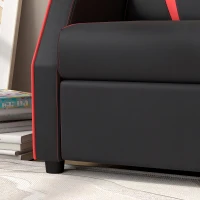 AIYAPLAY 2 in 1 Kids Chair Recliner with Backrest, Armrest, Footrest, PU Leather, for 3-9 Years Old, Black(m-9)