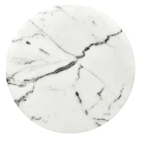 Lot de 2 tables basses gigognes modernes en MDF, finition effet marbre et structure métal, 70x70x47 cm et 45x45x40 cm, Blanc(m-7)