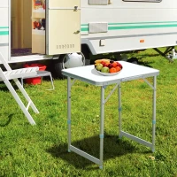 Outsunny Patio Foldable Picnic Table-Silver(m-15)