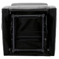 Fauteuil de Relaxation Inclinable Manuel en Similicuir avec Repose-pieds Intégré et Poche Latérale, 80x90x100 cm, Noir(m-8)