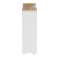 Multifunktionaler Beistellschrank und Bücherregal mit Schmetterlingstüren für Wohnzimmer und Kinderzimmer, weiß(m-6)