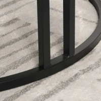 Ensemble de Tables Basses Gigognes Modernes en Style Marbre PVC avec Design Élégant et Espace de Rangement, 70x70x40 cm + 60x60x25,5 cm, Gris(m-8)