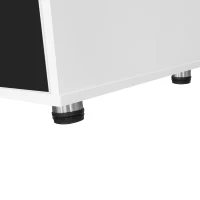 Moderner LED-Couchtisch mit Hochglanzplatte, App-gesteuerter Beleuchtung und viel Stauraum in Schwarz-Weiß, schwarz(m-12)