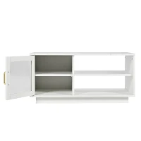 Table Basse de Salon Moderne avec Plateau , LED Lumineux, Télécommande, Surface Brillante et Compartiment de Rangement, 90x50x43 cm, Blanc(m-8)