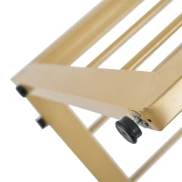 Modern Oblong Dining Room Tables with V-shaped Support Legs, Marble Top Extendable Table with Metal Frame, 140x80x75 cm, White+Gold(m-13)