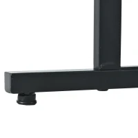 Modern Oblong Dining Room Tables with Adjustable Feet, Marble Pattern MDF Top, Kitchen Units with Metal Frame, 140x80x75 cm, White(m-8)