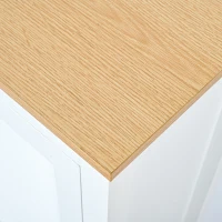 Klassische Kommode mit 2 Türen und 3 Schubladen, Lackiertes MDF, Metallgriffe, Weiß(m-11)