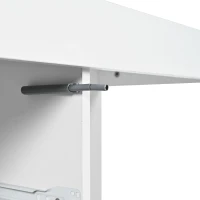 Sideboard mit Glasbeinen, vier Schubladen und LED-Beleuchtung, Weiß + Glas(m-4)