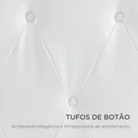 HOMCOM Cabeceira de Cama 160cm Cabeceira de Cama Estofada em Linho e Acolchoada 2 Formas de Uso 160x7x120cm Branco(m-5)