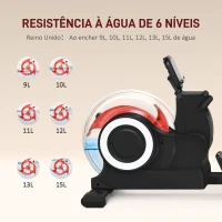 SPORTNOW Máquina de Remo com 6 Níveis de Resistência Máquina de Remo Dobrável com Ecrã LCD Máquina de Remar para Treino  Preto(m-5)