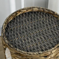 PawHut Kocia Wieża, Beczka Drapak, 3 Jaskinie z Poduszkami, Ø40x73H cm, Ciemnobrązowa(m-8)