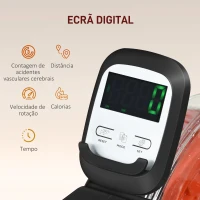 SPORTNOW Máquina de Remo com 6 Níveis de Resistência Máquina de Remo Dobrável com Ecrã LCD Máquina de Remar para Treino  Preto(m-7)