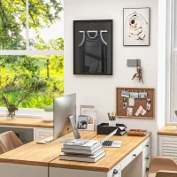 HOMCOM 60 x 80cm Shirt Display Frame, with Inner Hook and Hanger - Black(m-10)