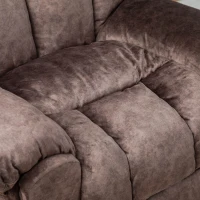 Poltrona Relax Massaggiante e Riscaldante Elettrica Reclinabile e Sollevabile per Anziani, con Telecomandi per Regolazione, in Velluto, Marrone(m-7)