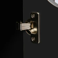 Vetrinetta Moderna con Luci LED e Ripiani Spaziosi, Libreria da Parete Multifunzionale per Libri, per soggiorno, ufficio, 60x35,5x165 cm, Grigio(m-9)