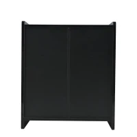 Comodino Moderno con LED Integrati e 2 Cassetti, Tavolino da Notte Intelligente con Telecomando e Ampio Spazio di Stoccaggio, 50x40x58 cm, Nero(m-8)