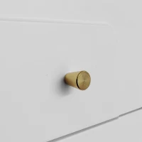 Mobiletto Porta TV in Stile Retro con Maniglie Dorate, Porte in Rattan e Gambe in Metallo, Ampio Spazio di Stoccaggio, 175x38x55,5 cm, Bianco(m-9)