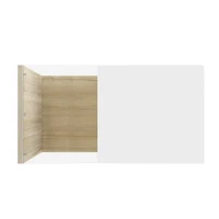 Tavolino da Salotto Moderno in Legno con Vetro e LED, 105x55x32,5 cm, Naturale(m-7)