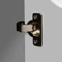 Credenza Moderna con Luci LED e Ripiani, Ideale per Cucina, Soggiorno e Ufficio, 60x35,5x165 cm, Bianco(m-10)