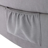 Poltrona Relax Reclinabile Manuale con Poggiapiedi Estensibile, Tasca Laterale, in Tessuto e Spugna, 82Lx92Px99A cm, Grigio(m-8)