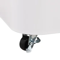 Set di Tavolini da Salotto Impilabili in Marmo Lucido con Accenti Dorati e Cassetti, 60x60x45 cm + 50x50x34 cm, Bianco(m-12)