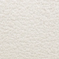 Poltrona Relax in Tessuto Teddy con Poggiapiedi, Design Ergonomico e Struttura in Metallo Dorato, 63x41.5x98 cm, Bianco(m-9)