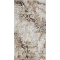HOMCOM Kurzflor Webteppich Braun-Creme 150 x 80 x 0,9 cm(m-1)