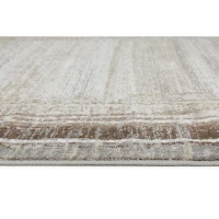 HOMCOM Kurzflor Webteppich Creme-Braun 230 x 160 x 0,9 cm(m-4)