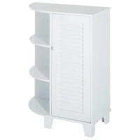 HOMCOM Eckschrank Badezimmerschrank Badschrank Badregal Schrank Weiß 60x30x80cm(m-10)