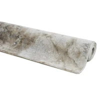 HOMCOM Kurzflor Webteppich Braun-Creme 230 x 160 x 0,9 cm(m-6)