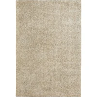 HOMCOM Hochflor Teppich Beige 150 x 80 x 4 cm(m-1)