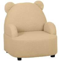 AIYAPLAY Kids Armchair, Bear Shaped Toddler Chair for Bedroom Playroom Living Room, Aged 18 Months to 3 Years - Khaki(m-1)