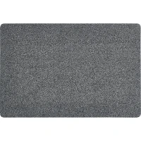 HOMCOM Fußmatte aus Baumwolle waschbar Dunkelgrau 80 x 50 x 0,45 cm(m-1)