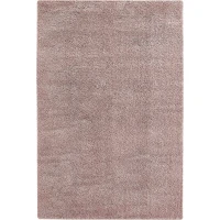 HOMCOM Hochflor Teppich Altrose 170 x 120 x 4 cm(m-1)