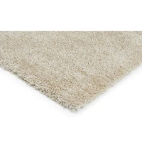 HOMCOM Hochflor Teppich Beige 110 x 60 x 4 cm(m-5)