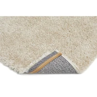 HOMCOM Hochflor Teppich Beige 170 x 120 x 4 cm(m-6)
