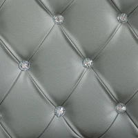 Vinsetto Office Chair Ergonomic 360° Swivel PU Diamante Padded Base 5 Castor Wheels for Home Work Grey(m-8)