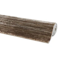 HOMCOM Kurzflor Webteppich Grau-Braun 150 x 80 x 0,9 cm(m-6)