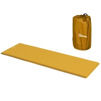 Outsunny Single Inflatable Mattress Sleeping Pad, Self-Inflating, Khaki(m-1)