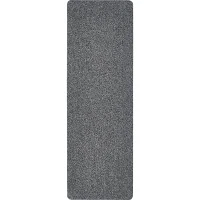 HOMCOM Fußmatte aus Baumwolle waschbar Dunkelgrau 150 x 50 x 0,45 cm(m-1)