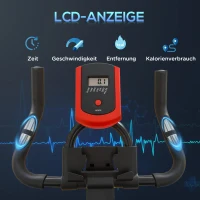 HOMCOM® fitnessfiets thuisfitness hometrainer fitness bike zwart binnen fietsen fietstrainer 102 x 47 x 104 cm(m-4)