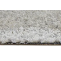 HOMCOM Hochflorteppich mit Fransen Beige-Grau 230 x 160 x 2,1 cm(m-4)